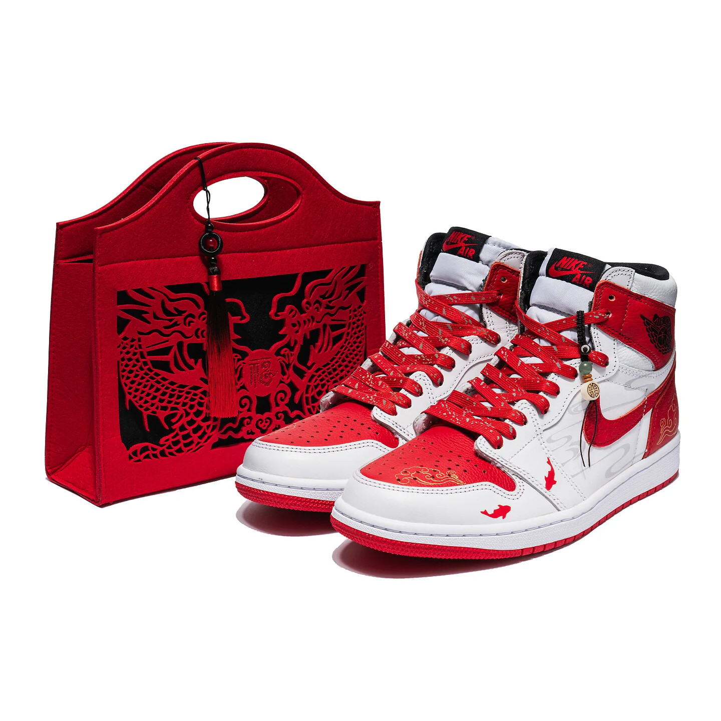 

Кроссовки Air Jordan 1 Vintage Basketball Women's High-Top, белый/красный
