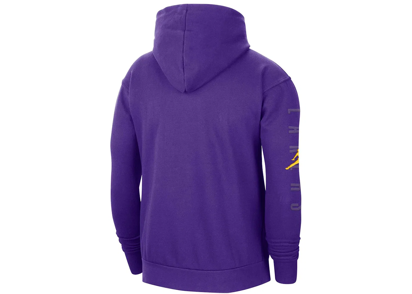 Мужской пуловер с капюшоном с принтом Jordan NBA Los Angeles Lakers Courtside Fleece Pullover Hoodie, Purple — фото 2