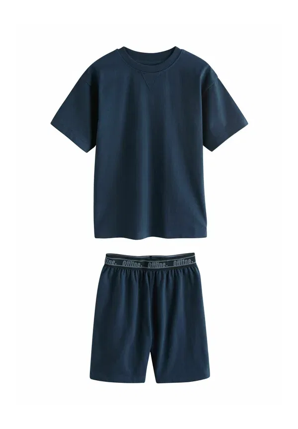 Комплект пижам из 2 штук, хлопок, Regular fit - shorts pyjamas 2 pack set, Next orange, синий/оранжевый — фото 4