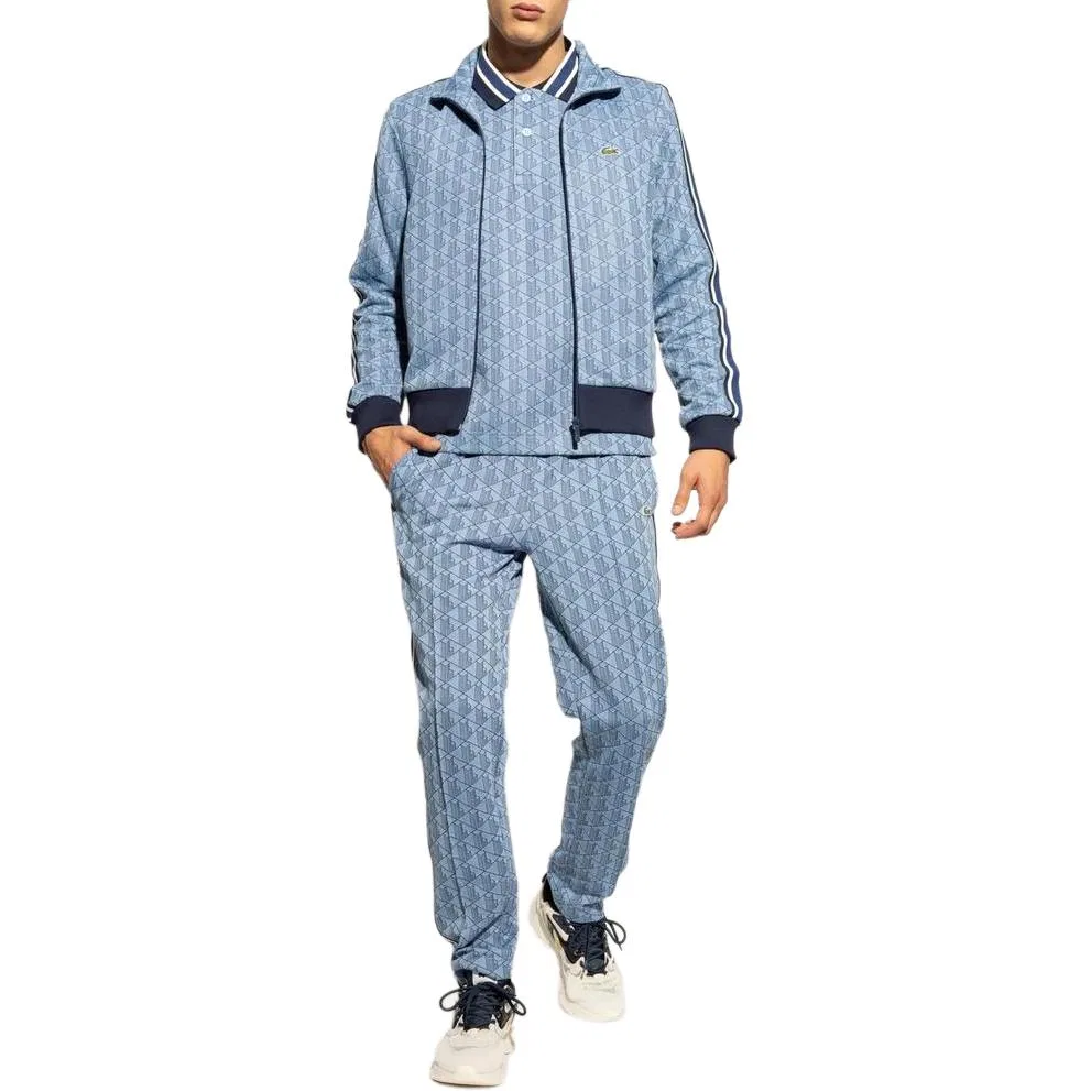 Мужское поло с фирменным принтом LACOSTE, Blue — фото 4