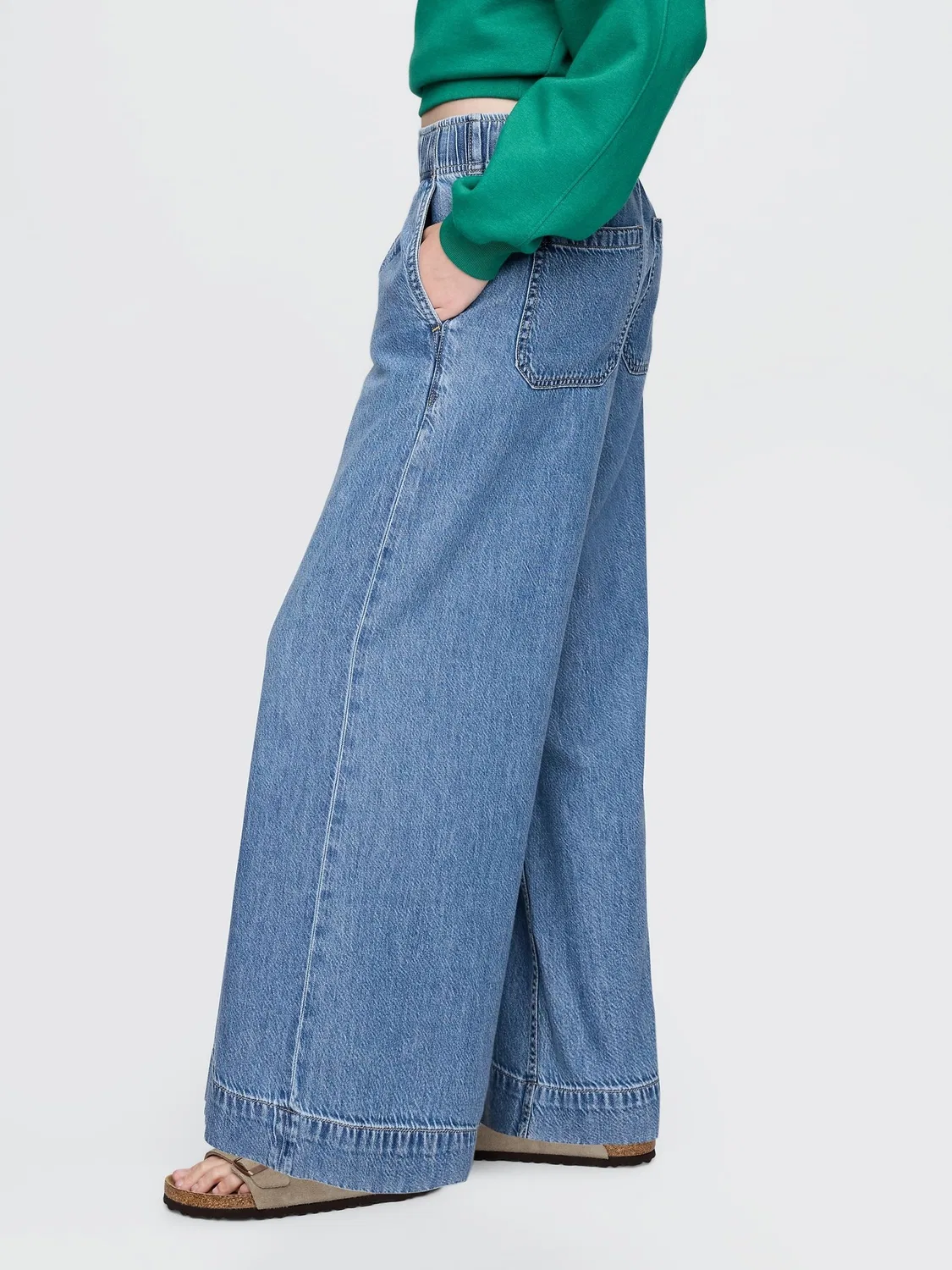 Джинсы мешковатые Gap UltraSoft Easy, синие — фото 3