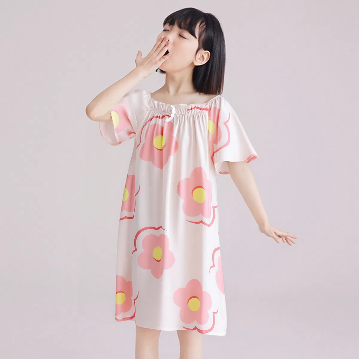 Детское платье для девочек хлопковое Red Bean Loungewear Red bean, Pink — фото 3