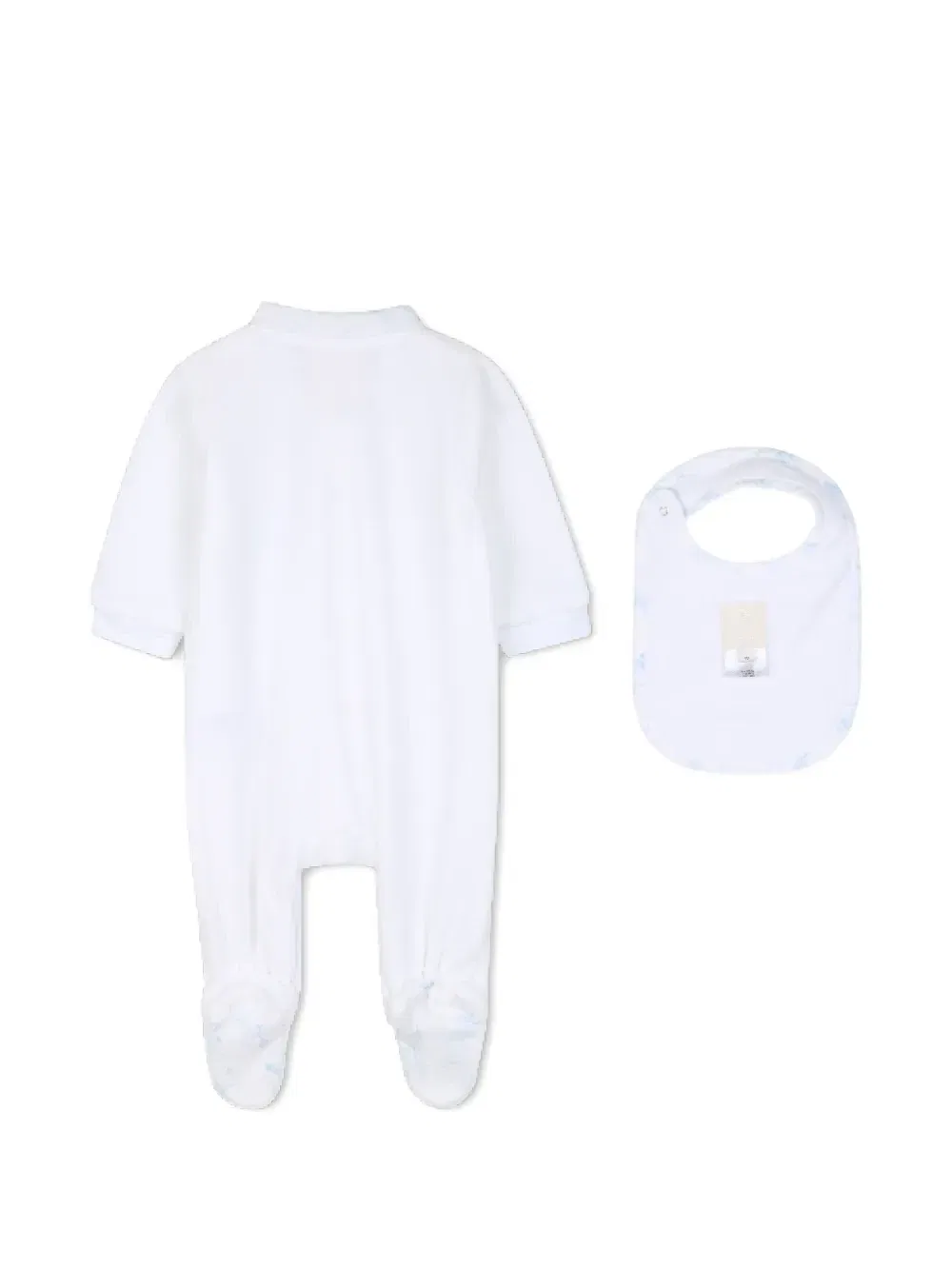 Пижама с цветочным принтом и вышитым логотипом Givenchy Kids, белый — фото 2