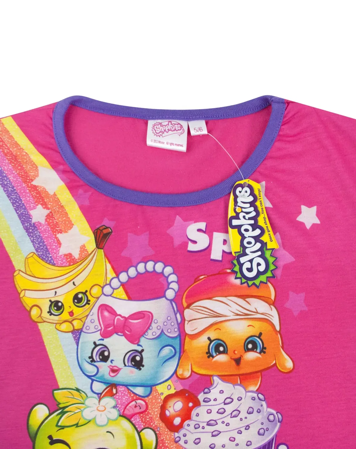 Детская пижама с коротким рукавом и короткими штанинами для девочек Shopkins, Pink — фото 3