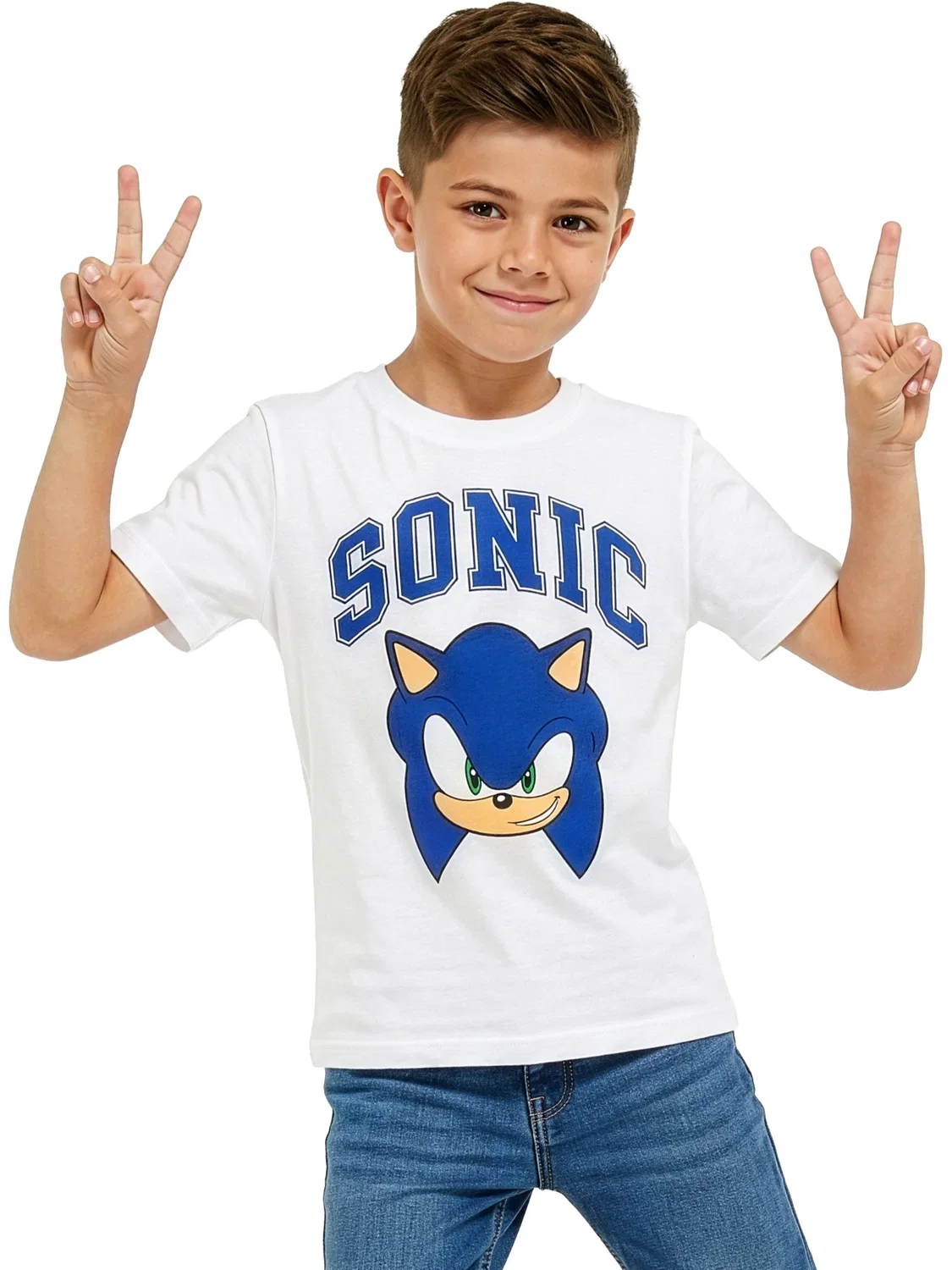 Футболка с принтом Sonic The Hedgehog Character, белый — фото 3