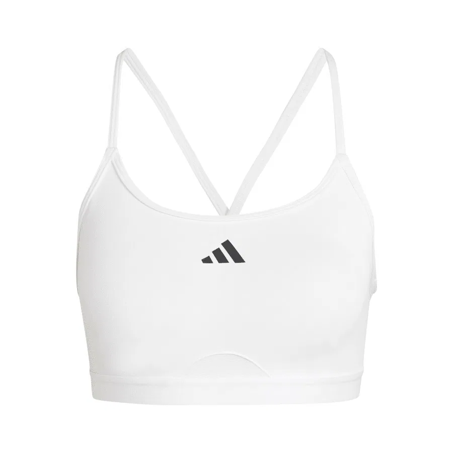 Спортивный бюстгальтер с высокой поддержкой Aeroreact Training 3-Stripes adidas, XL, Белый