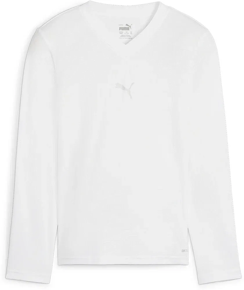 Лонгслив с длинным рукавом TeamGoal Baselayer Tee Longsleeve Jr. Puma, белый