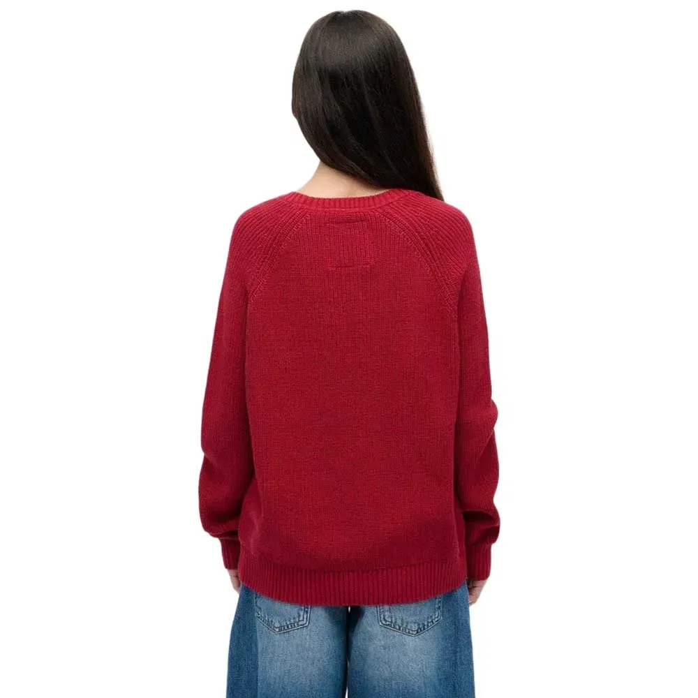 Свитер Relaxed Fit Superdry, красный — фото 2