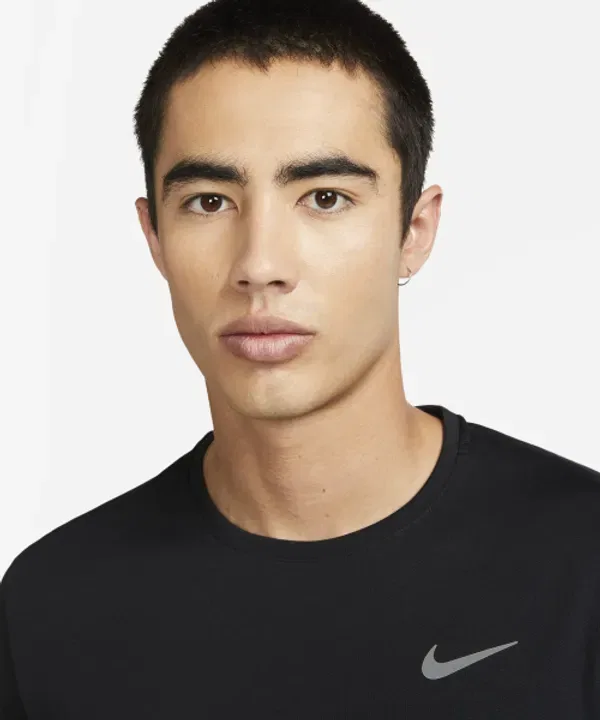 Беговая футболка с длинным рукавом Dri-FIT UV, Nike, черный — фото 3