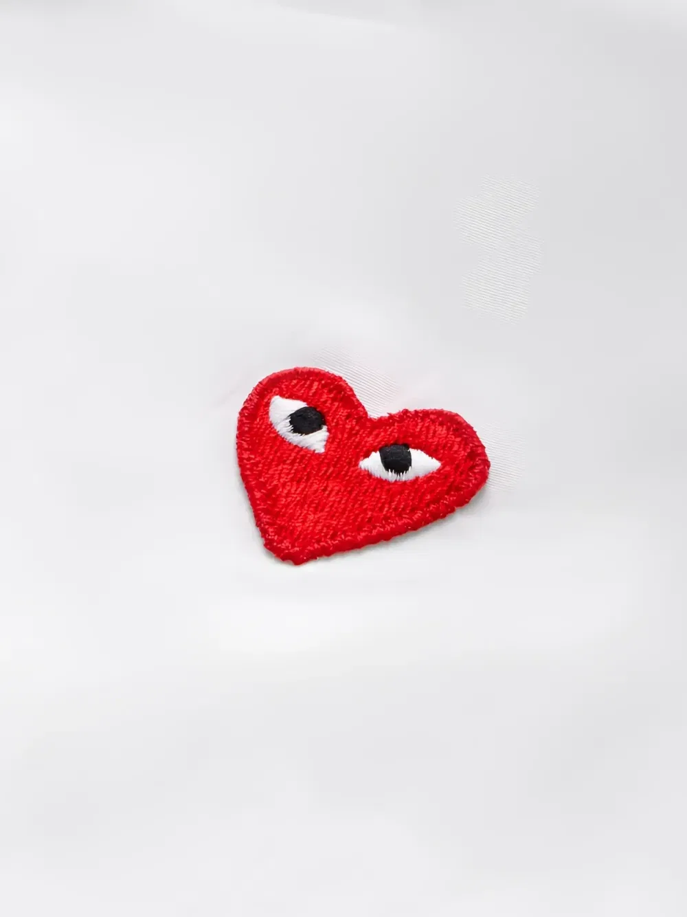 Рубашка с нашивкой в форме сердца Comme Des Garçons Play Kids, белый — фото 2