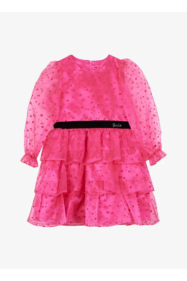 Детское платье для девочек жаккардовое Barbie, Pink