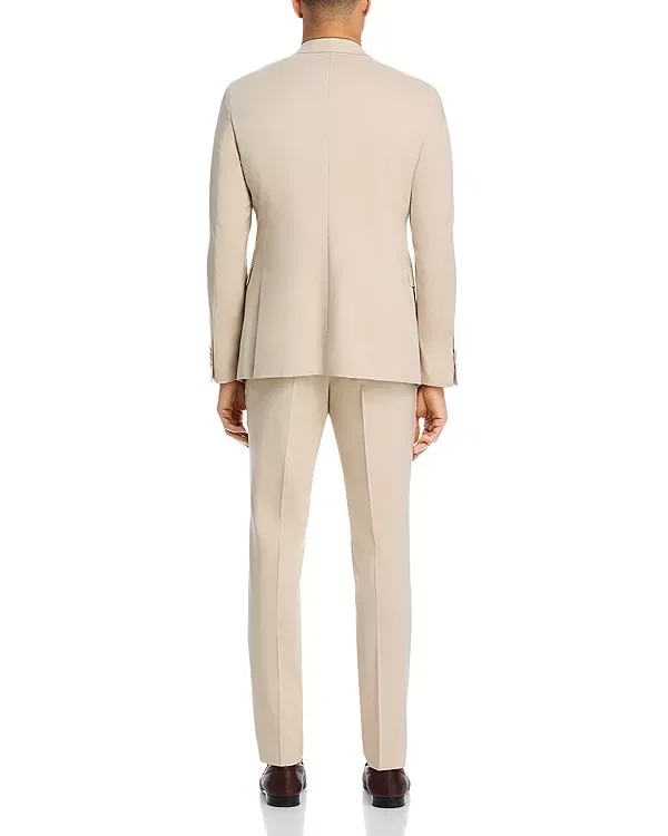 Мужские классические брюки со складками Wenten Extra Slim Fit Boss, Open Beige — фото 3