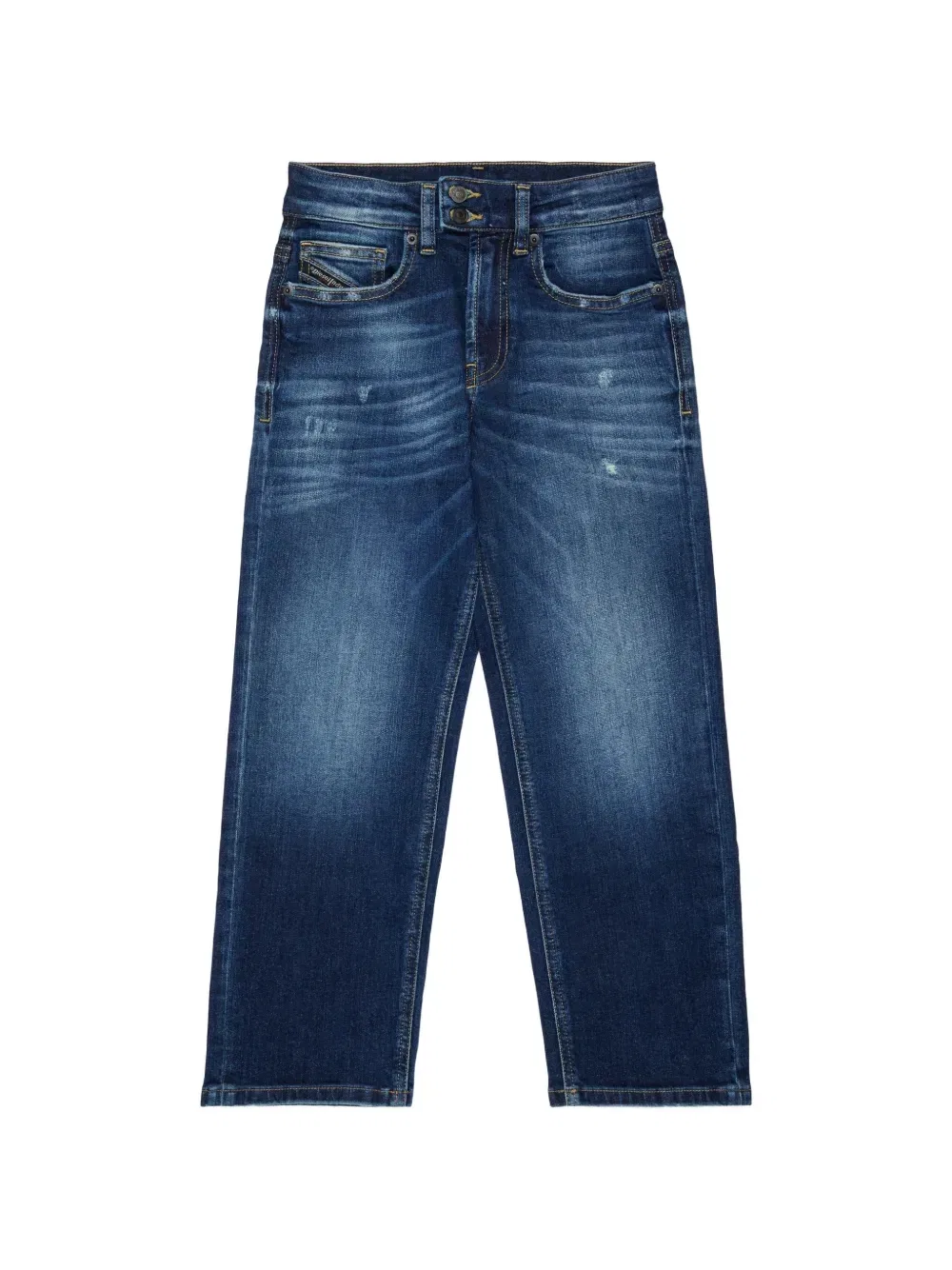 Джинсы с эффектом пертости Diesel Kids, синий