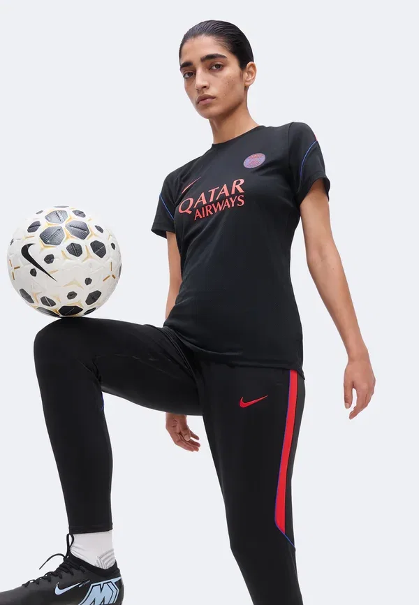 Брюки с эластичным поясом Nike Performance, черный/красный — фото 4
