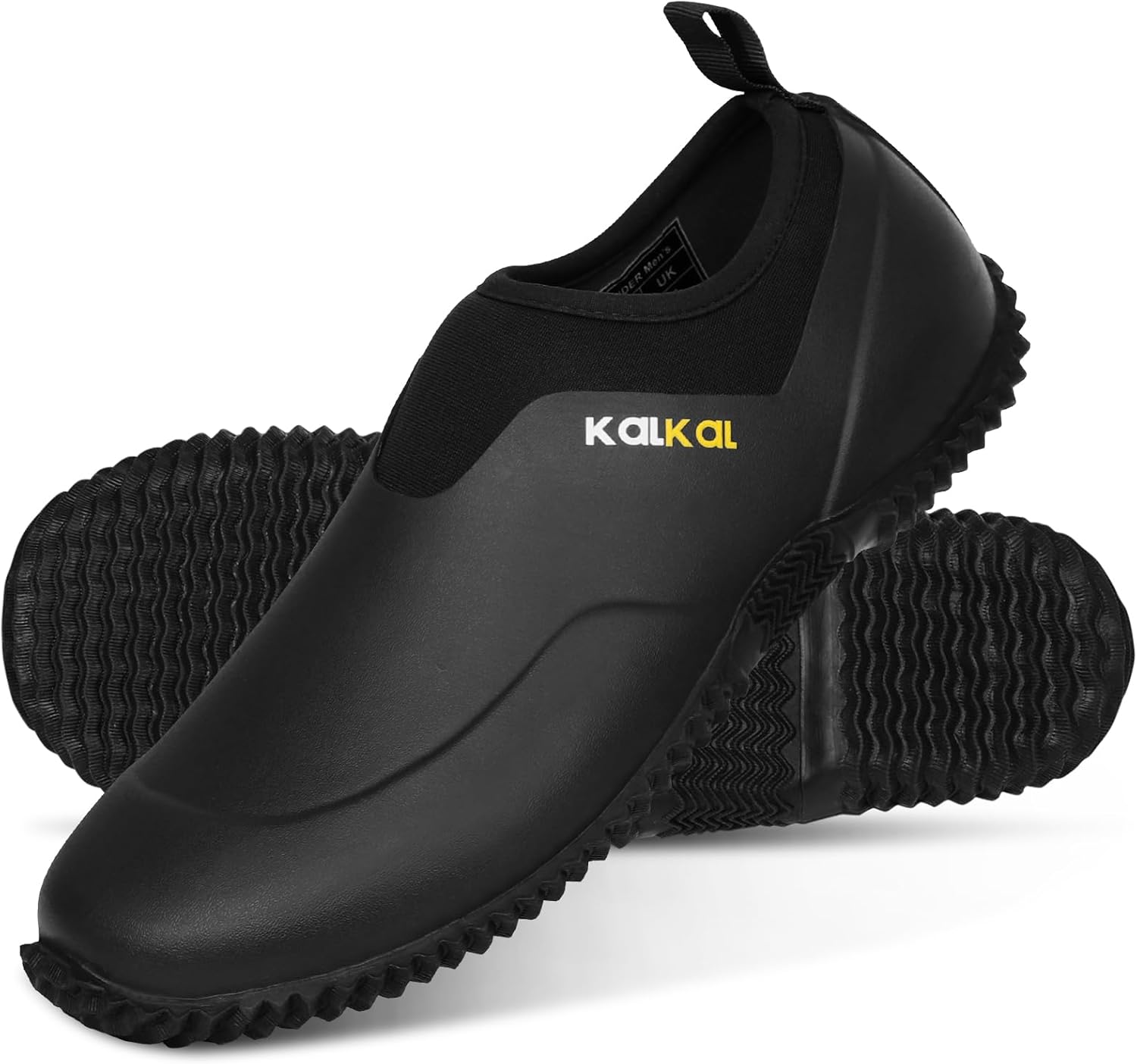 

Мужские резиновые сапоги Kalkal, водонепроницаемая обувь для сада, неопреновая резиновая обувь для кемпинга, ухода за газоном, садоводства и работы на участке (размер 6-14), черный