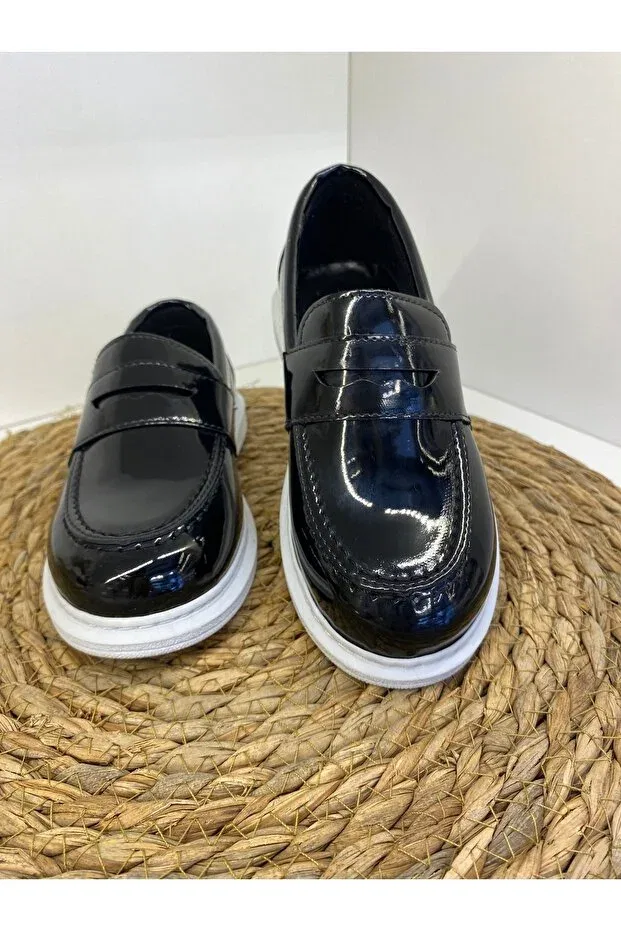 Детские туфли для мальчиков лакированные Maxxi, Patent Leather Black — фото 2