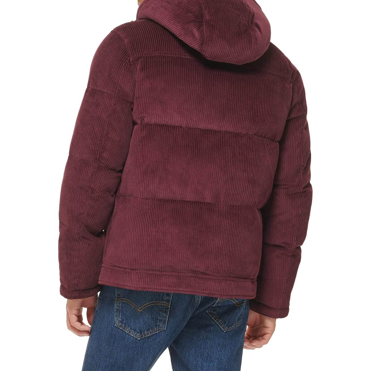 Мужская утепленная куртка с капюшоном Levi's Military Puffer, красно-фиолетовый — фото 3