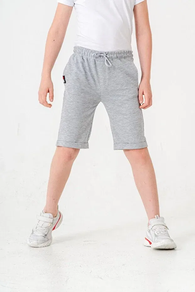 Детские шорты для мальчиков хлопковые Mışıl Kids, Gray Melange — фото 2