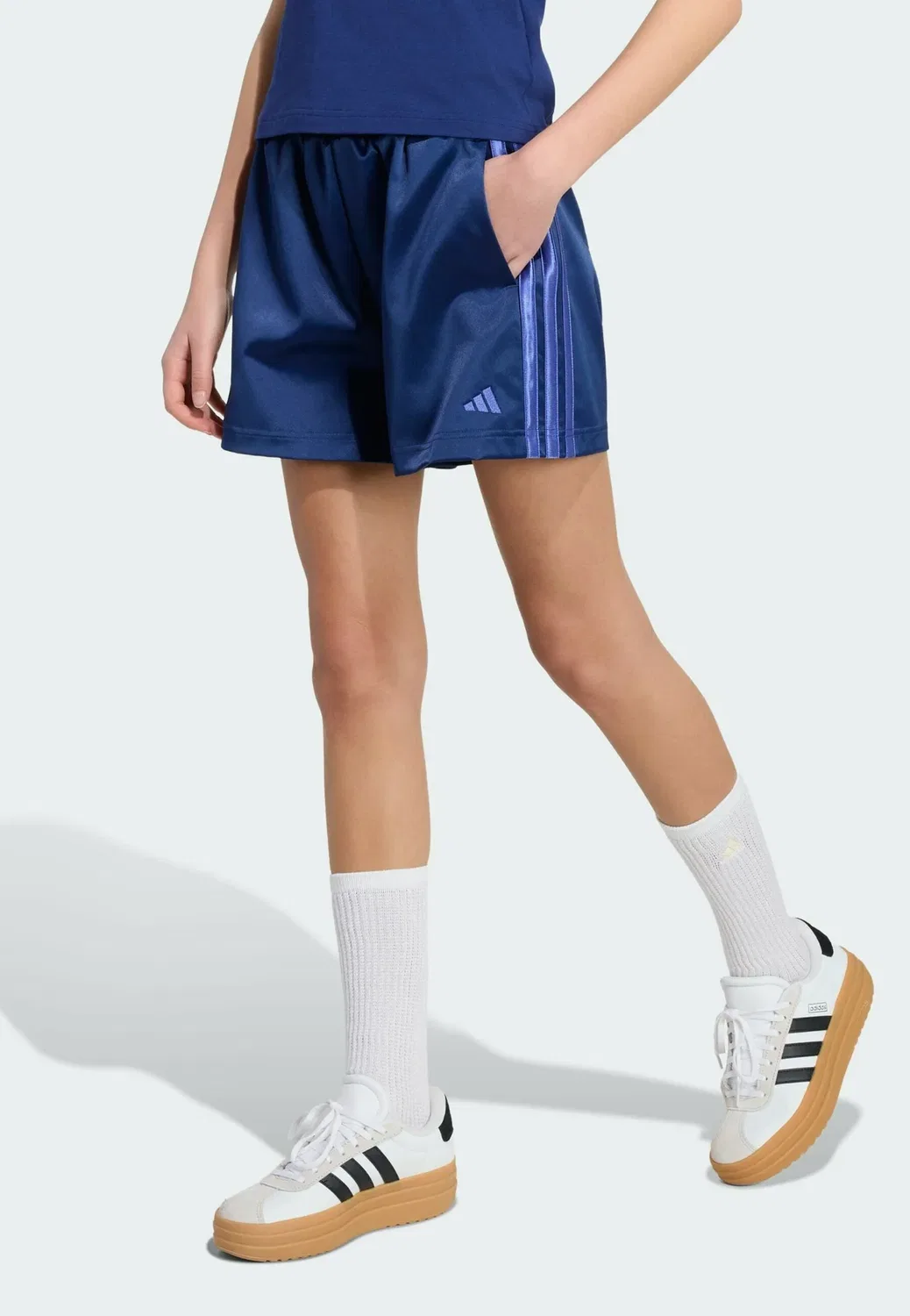 Джг атласные шорты Adidas Sportswear, Dark Blue Dual Indigo
