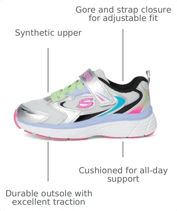 Детские кроссовки для девочек Vintage Tread Skechers, Silver/Multi — фото 3