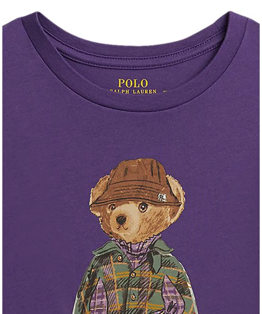 Футболка с длинным рукавом с принтом Polo Bear Polo Ralph Lauren, Valley Purple — фото 3