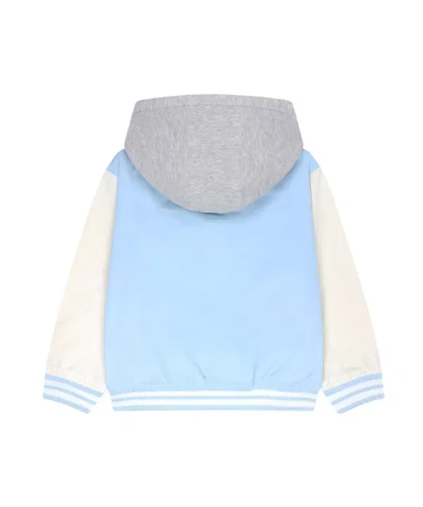 Куртка-бейсболка детская на кнопках, Kids detachable baseball jacket Marithe Kids, голубой — фото 3