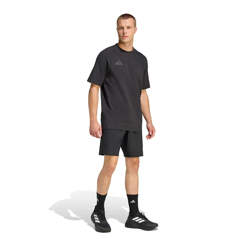 Мужские шорты из гладкой ткани Tiro Travel Woven Adidas, Black — фото 4