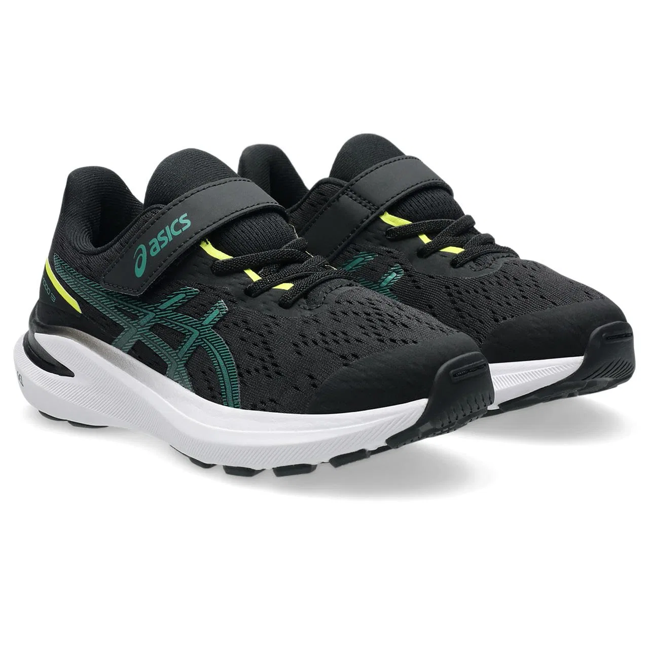 Детские кроссовки для мальчиков с гелевой подушкой GT-1000 13 PS ASICS, Black Jasper Green