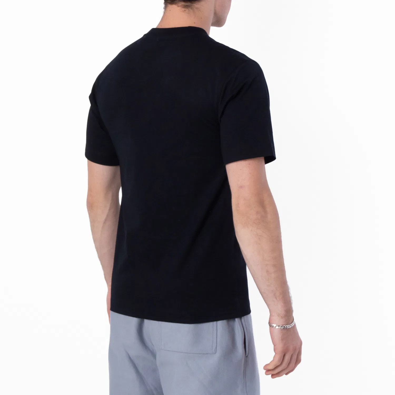Футболка с флокированным логотипом Men's Coal Flocked-Logo T-Shirt Burberry, Coal — фото 4