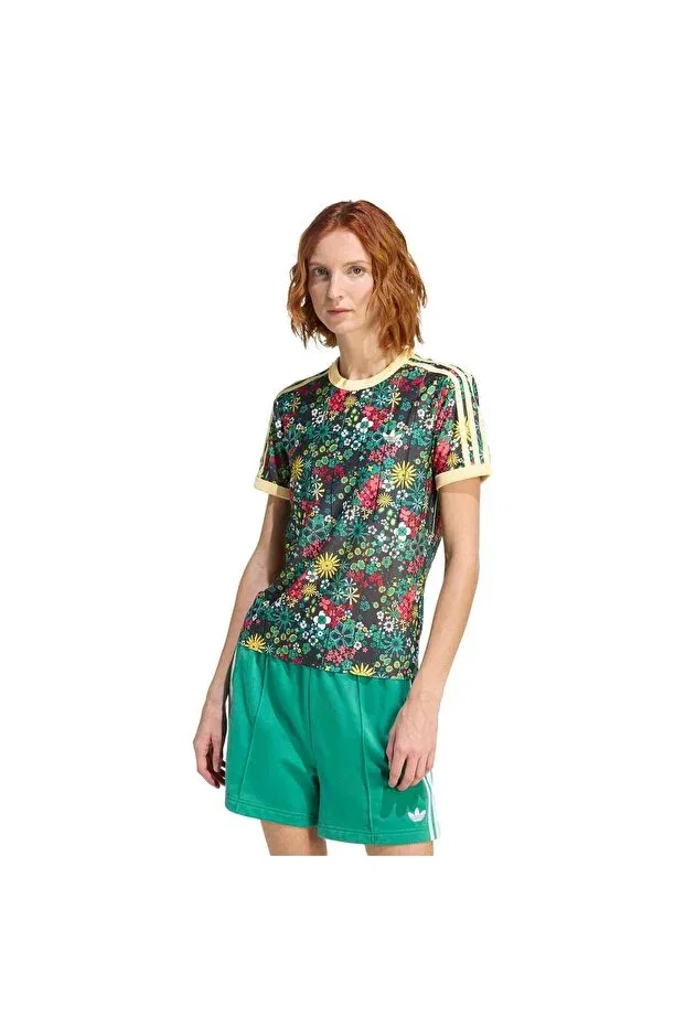 Женская футболка с принтом Adidas, Black