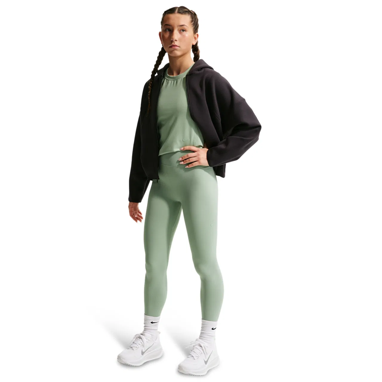 Женские леггинсы Nike Dri-FIT с высокой посадкой, Steam — фото 3