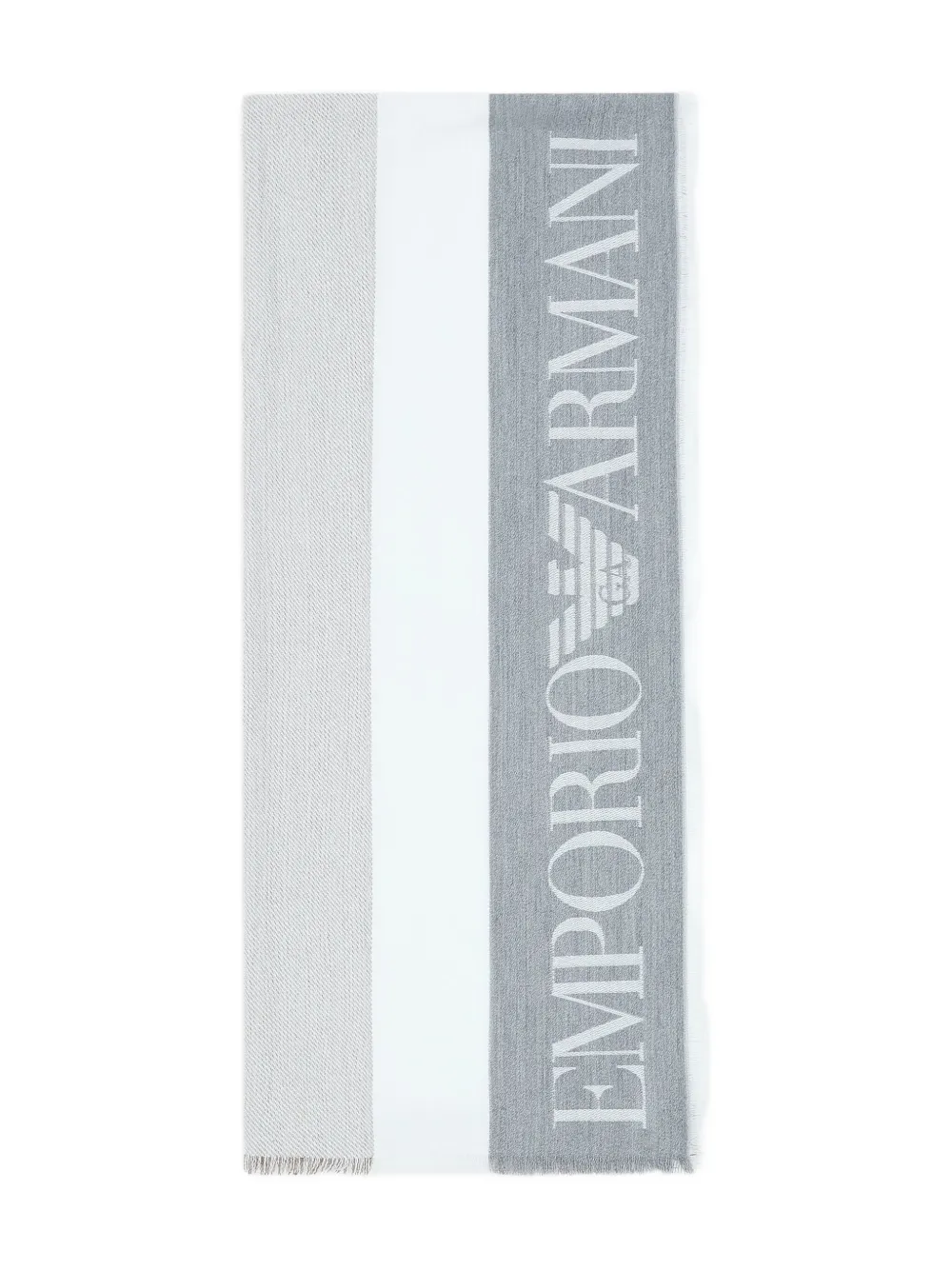 

Шарф с бахромой и логотипом EMPORIO ARMANI, нейтральный