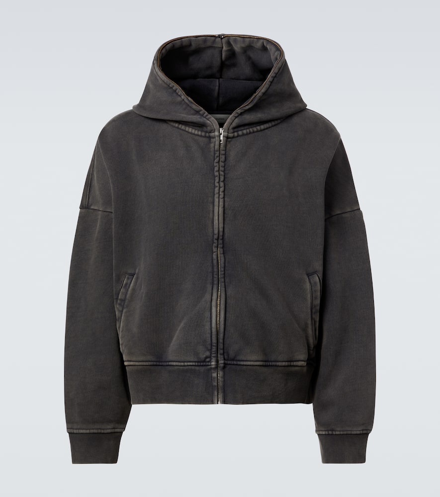 

Хлопковая худи на молнии Entire Studios, Washed Black