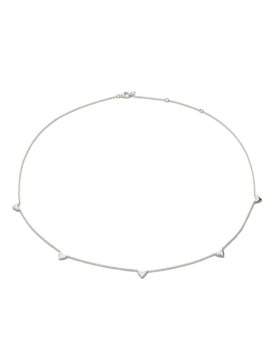 

Серебряное колье Heart Station Monica Vinader, серебряный