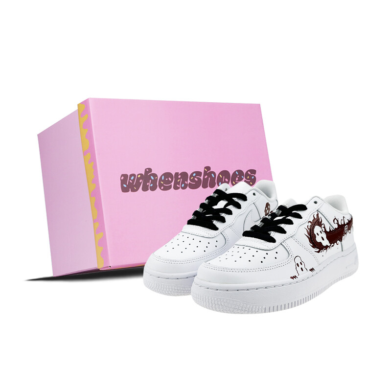 

Кроссовки Nike Air Force 1 Skateboard Shoes Women's Low-Top White/Brown/Black