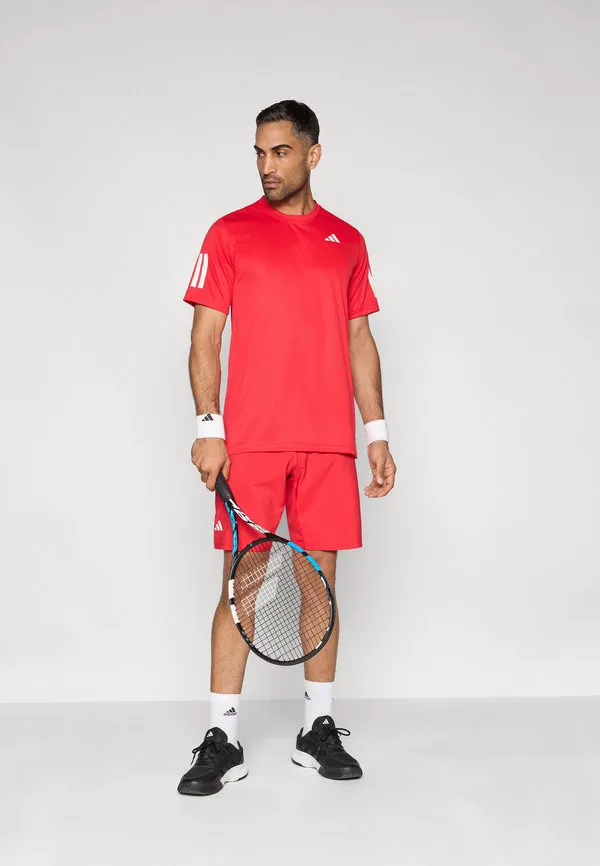 Футболка club 3 в полоску, спортивная футболка Adidas Performance, Pure Ruby — фото 2