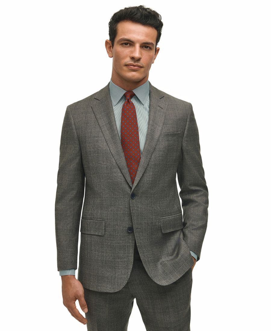

Классический мужской пиджак из шерстяной смеси от Brooks Brothers Brooks Brothers, Gray