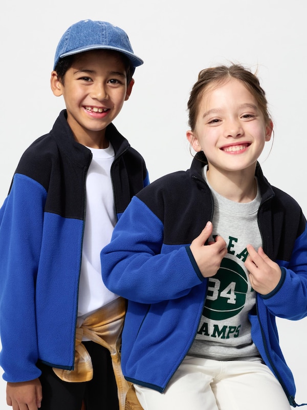 

Флисовая куртка на молнии (color block) Uniqlo, 66 blue