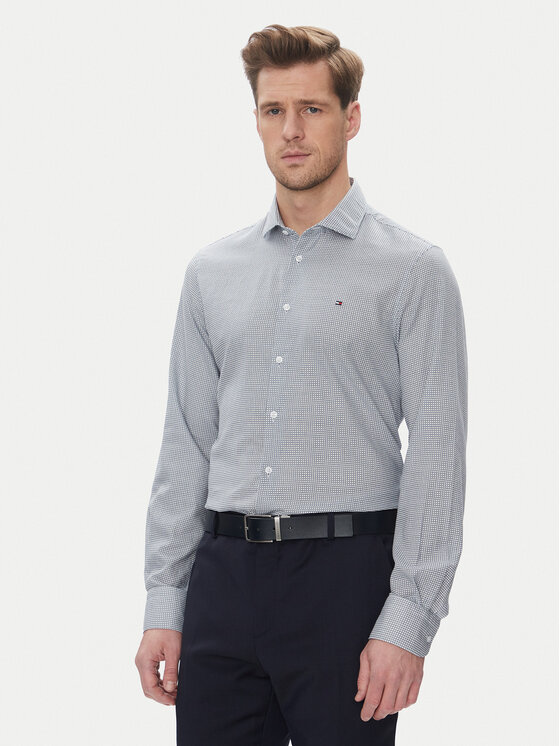 

Рубашка облегающего кроя MW0MW39281 Tommy Hilfiger, синий