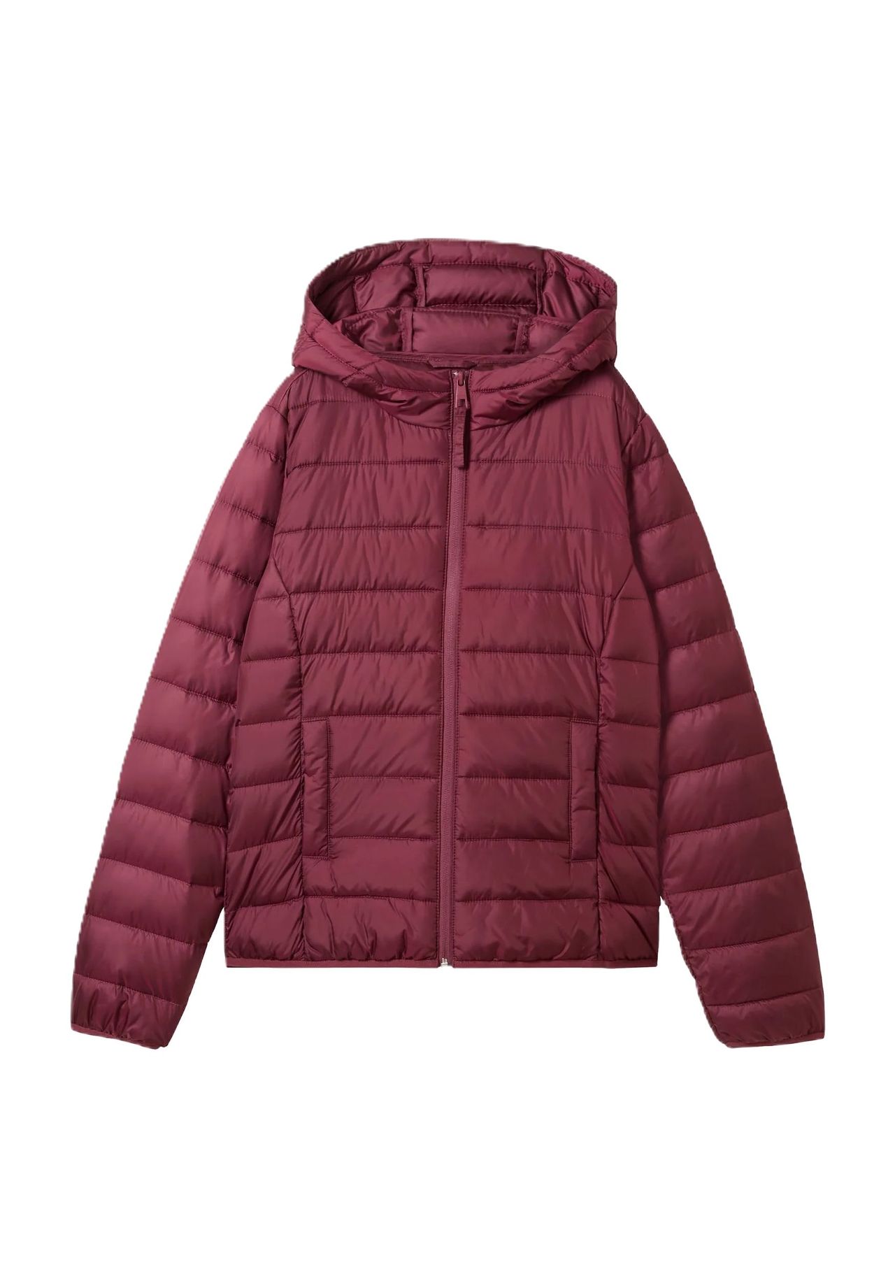 

Куртка стеганая, капюшон, воротник стойка, женская DENIM TOM TAILOR, цвет 35736 Deep Wine R