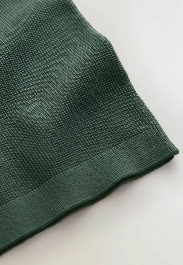 Поло-Рубашка стандартного кроя с застежкой-молнией на воротнике Next, Dark Green — фото 3