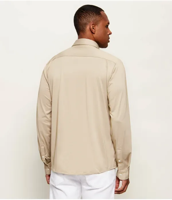 Рубашка P-ROAN-KF-261 slim fit Boss, бежевый — фото 4