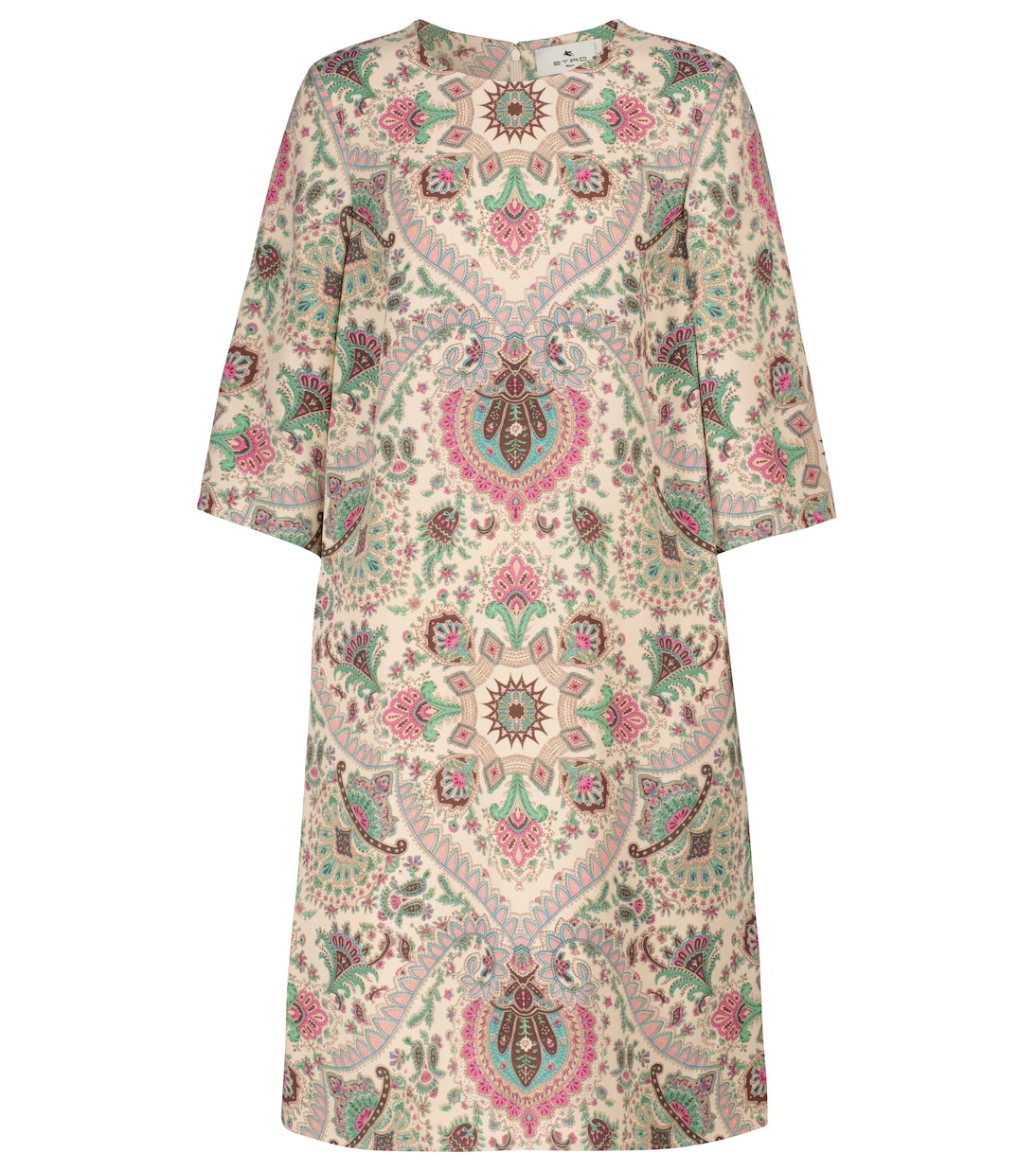 

Платье миди из эластичного кади с узором пейсли Etro, Bianco