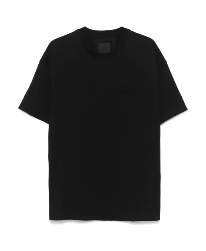 

Хлопковая футболка с короткими рукавами и круглым вырезом. Givenchy, черный