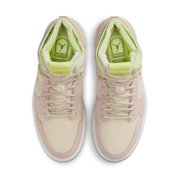 Кроссовки 1 высокие zoom комфорт Air Jordan, желтый — фото 4