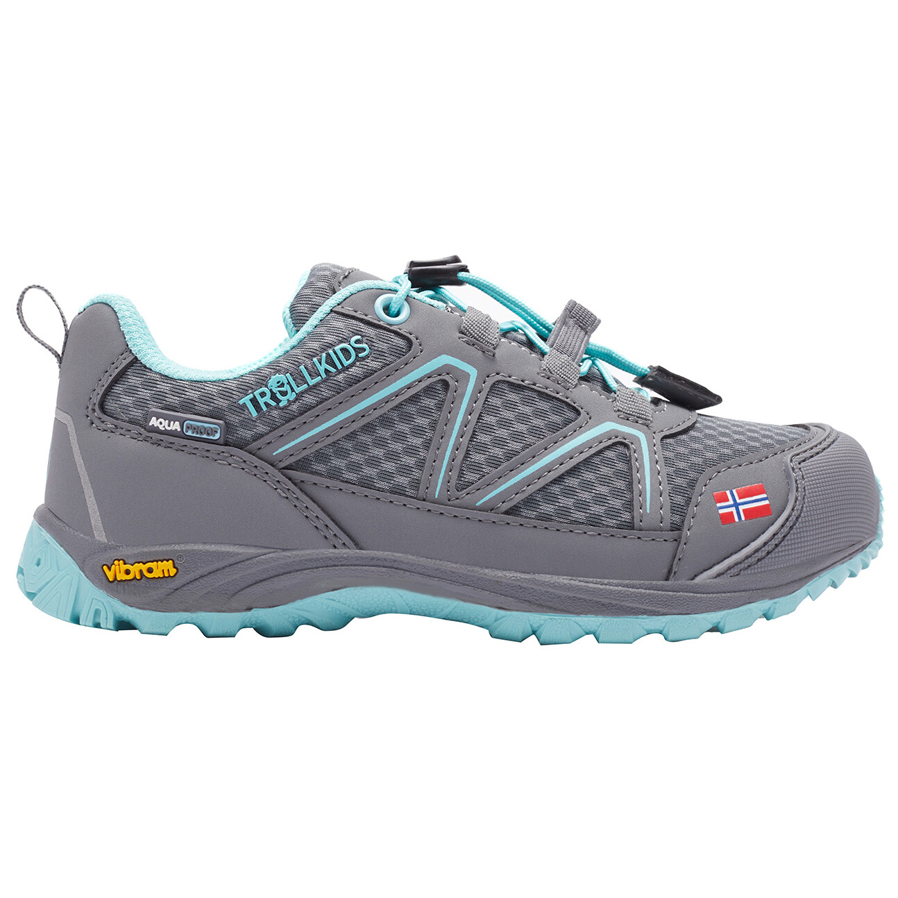 

Мультиспортивная обувь Trollkids Skarvan Hiker Low, цвет Anthracite/Mint