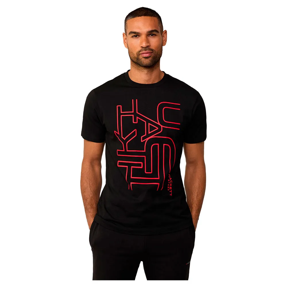 

Футболка с коротким рукавом Hackett Laser Graphic, черный