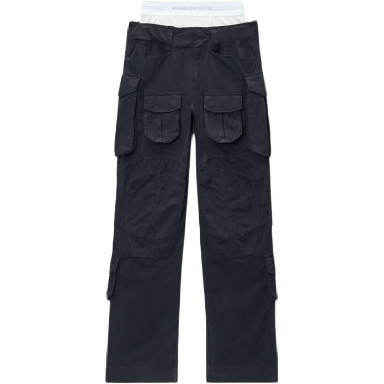 

Брюки с логотипом на поясе Alexander Wang, Asphalt