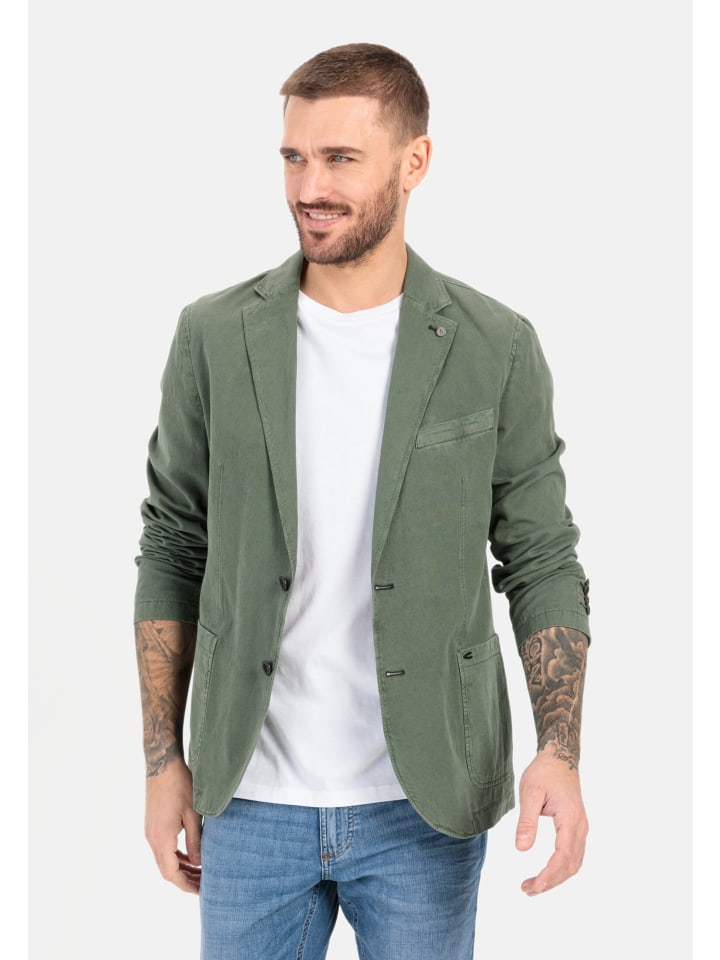 

Camel Active Повседневный пиджак зеленого цвета, изготовленный из смеси хлопка и льна