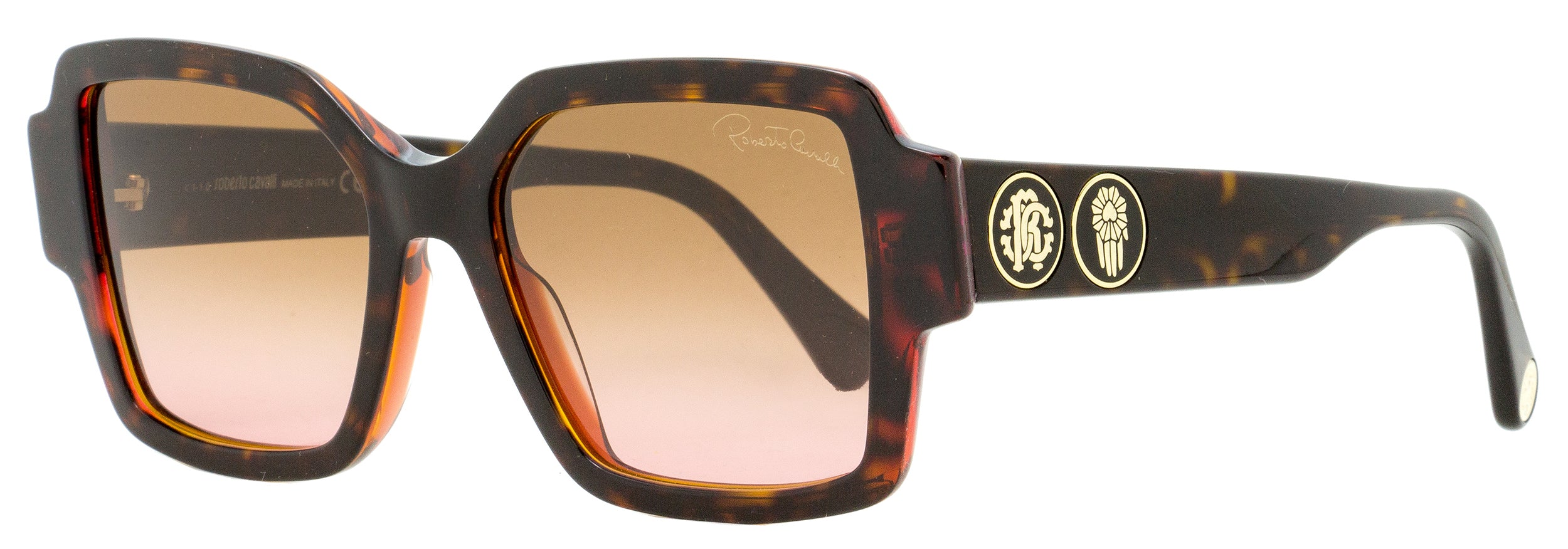 

Женские квадратные солнцезащитные очки Roberto Cavalli RC1130 56F Dark Havana 54 мм